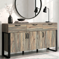 Smokey Oak Sideboard with Drawers – 150cm Storage Cabinet