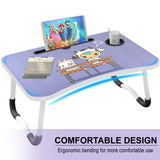 Kids laptop table with ergonomic bending design for more comfortable use.