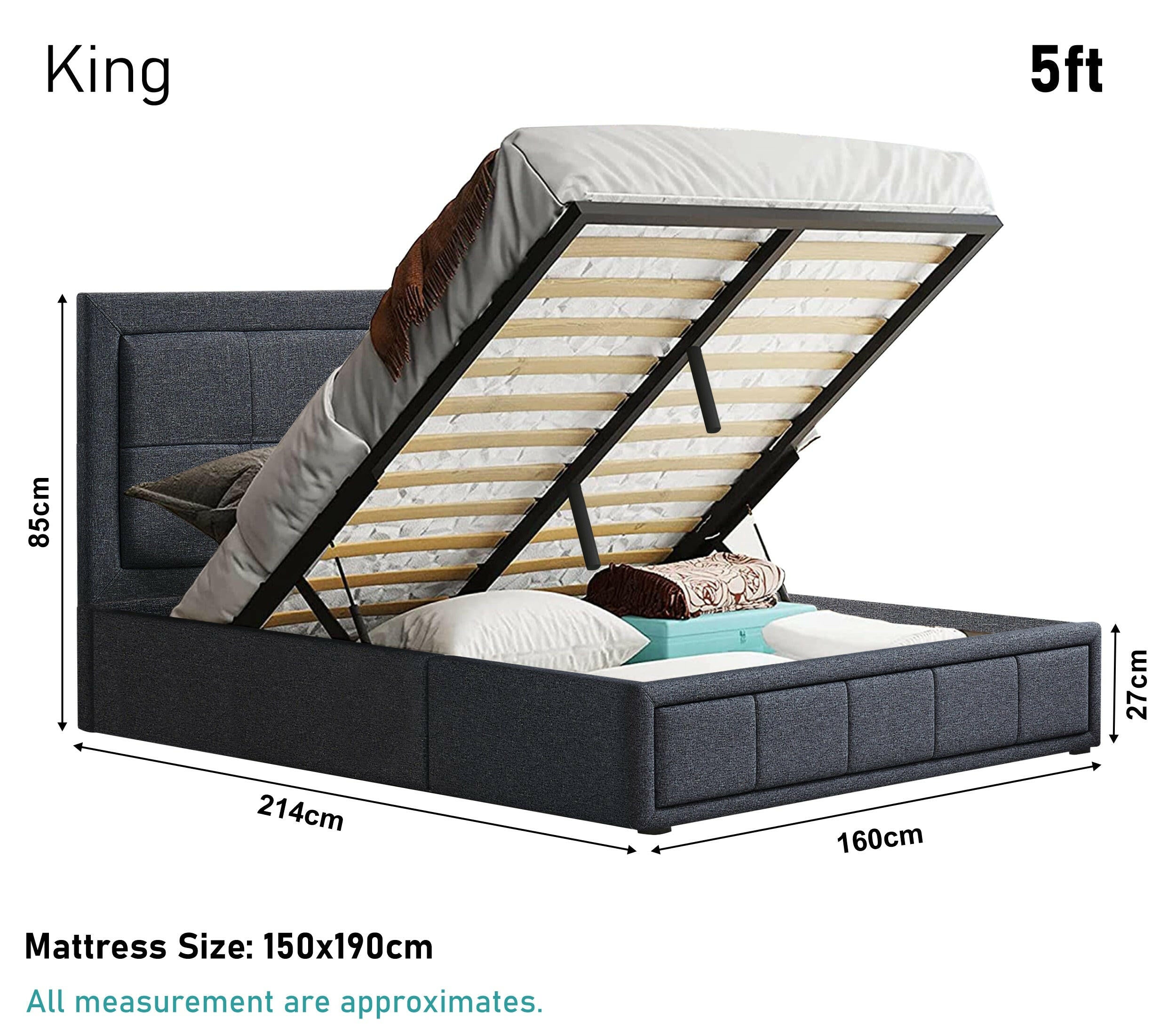 King Size Bed with Ottoman Storage – Maximize space and style with convenient under-bed storage!