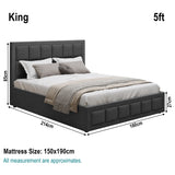 Blisswood King Size Ottoman Bed With Storage