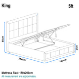 Ottoman Bed Frame - Double to Super King Size Storage Beds