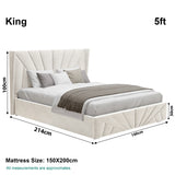 Velvet Ottoman Storage Bed - Sunrise Ottoman Bed Frame