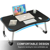 Lap desk for laptop with a comfortable design and ergonomic bending for ease of use.