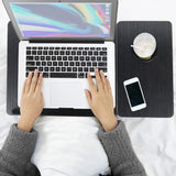 Laptop adjustable table with lift-up design, ergonomic, portable, and perfect for bed use.