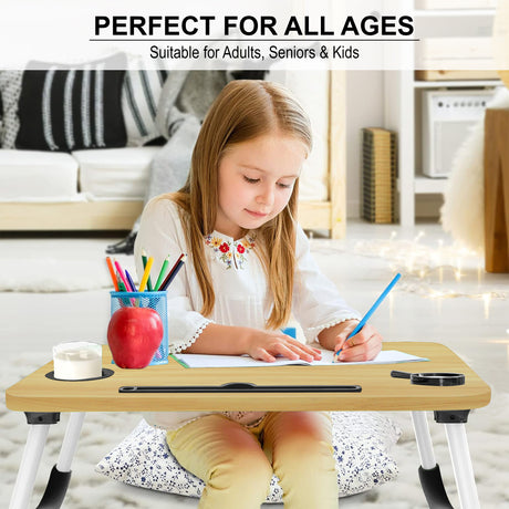 Laptop table for sofa, designed for comfort and convenience, perfect for all ages.