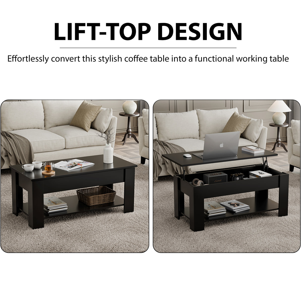 Blisswood Lift-Top Coffee Table With Storage