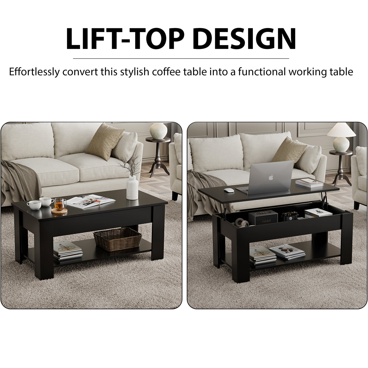 Blisswood Lift-Top Coffee Table With Storage