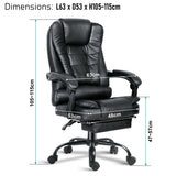 Shop Leather Massage Office Chair with Dimensions for Ultimate Comfort and Support