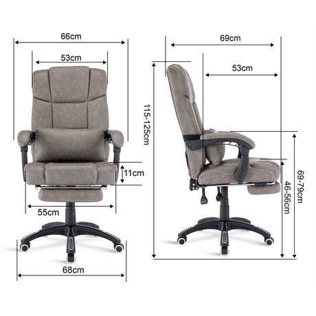 Leather recliner office chair dimensions – ergonomic, adjustable, and comfortable design