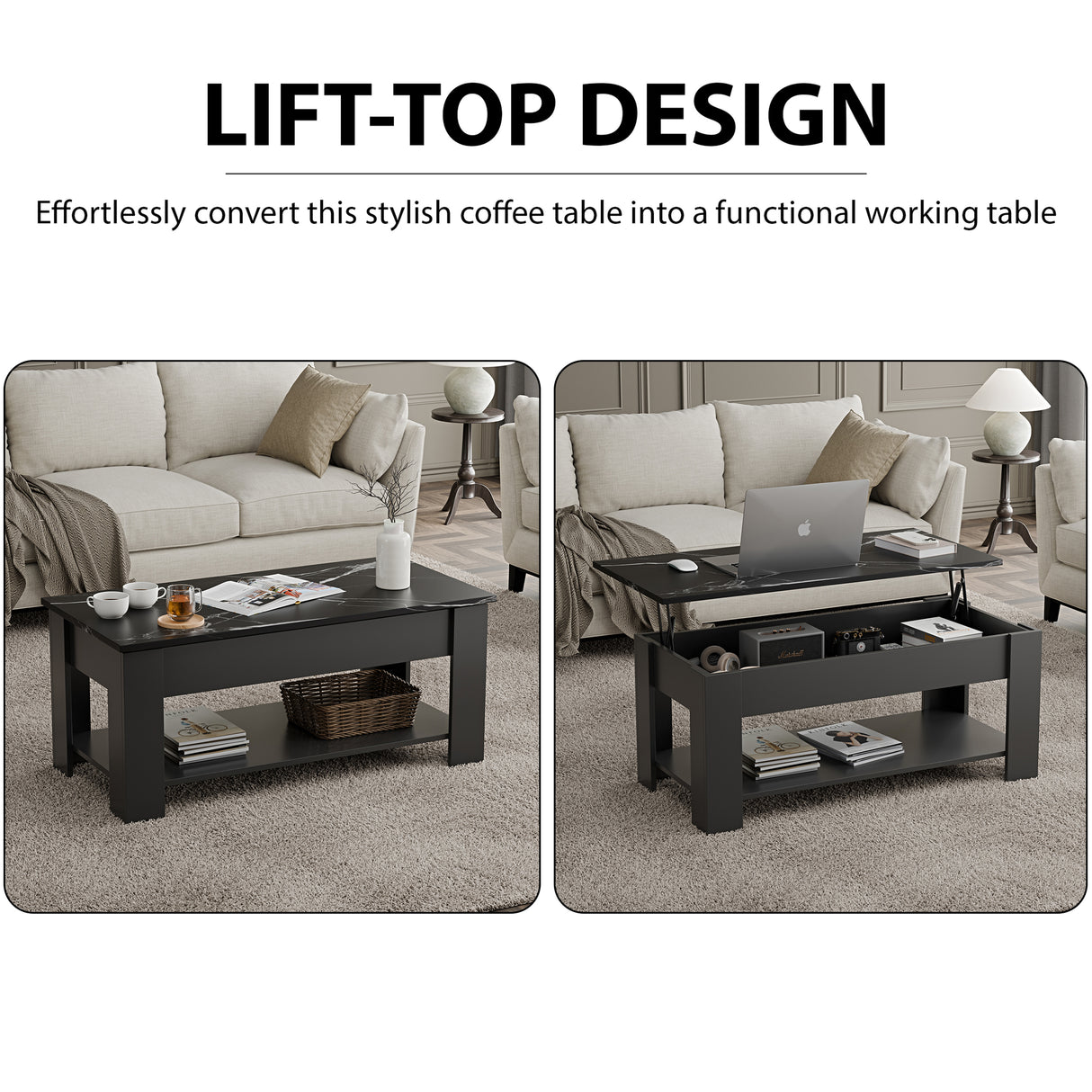 Blisswood Lift-Top Coffee Table With Storage