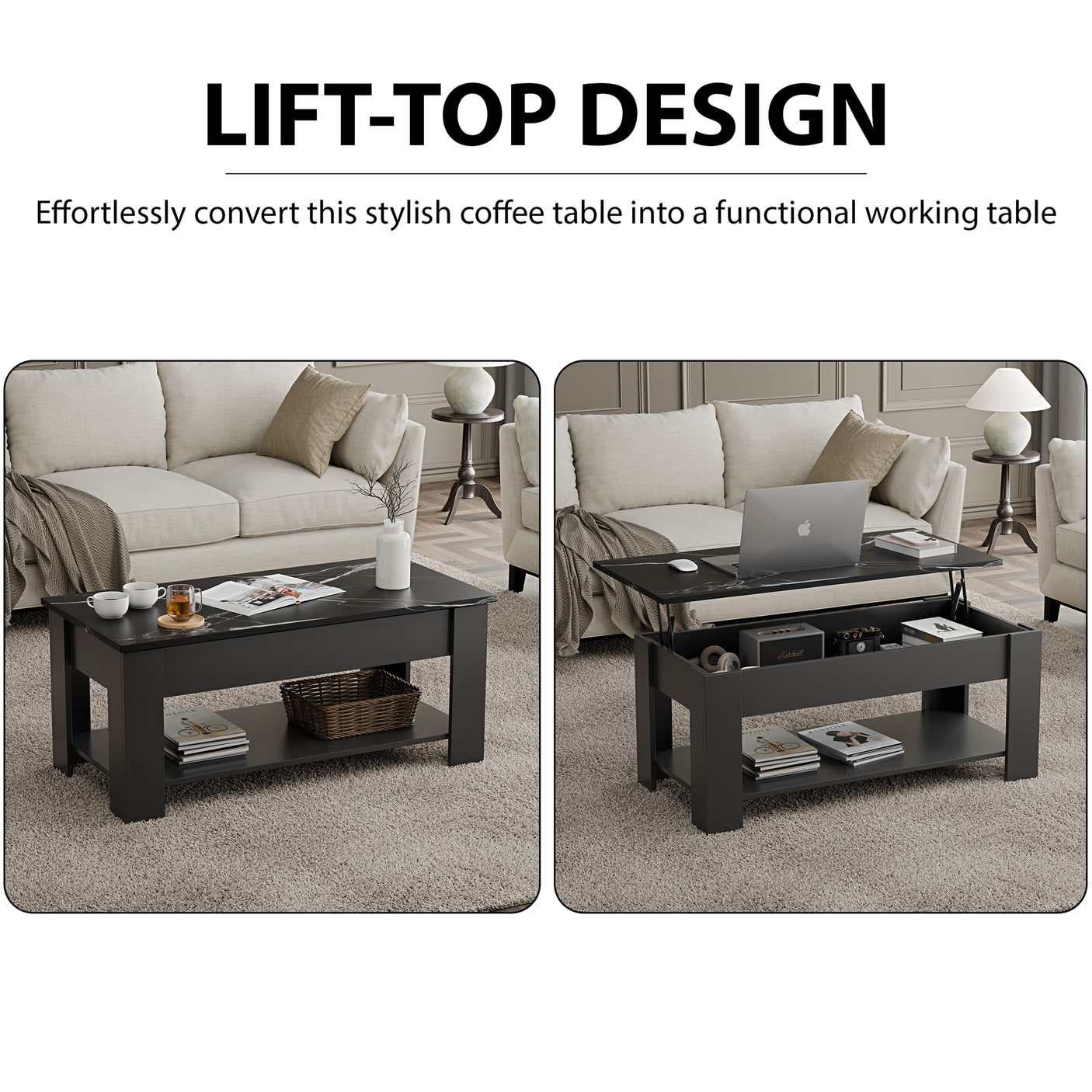 Blisswood Lift-Top Coffee Table With Storage