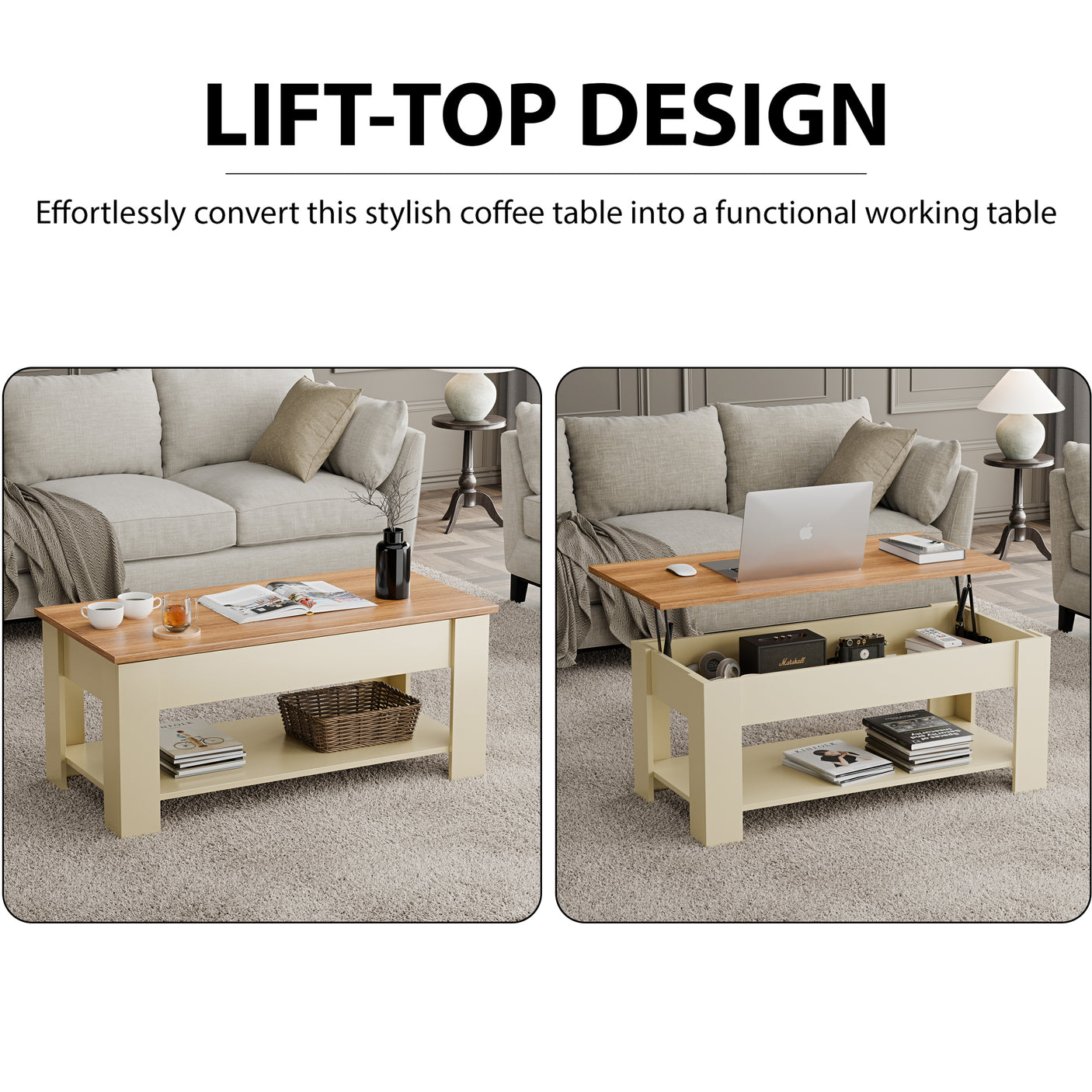 Blisswood Lift-Top Coffee Table With Storage