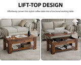 Blisswood Lift Up Modern Coffee Table with Storage