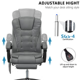 Ergonomic 8 Point Office Massage Chair | Recliner With Footrest