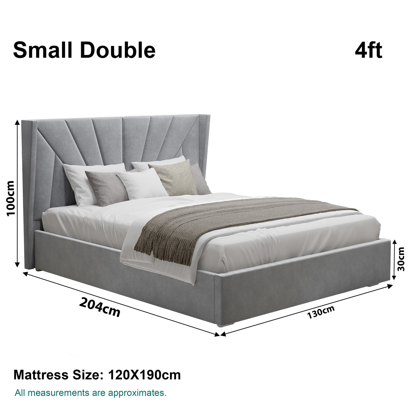 Sunrise Ottoman Storage Bed - Velvet Ottoman Bed Frame