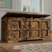 Storage Chest - Shaker Style Blanket or Toy Box With Lid & Safety Hinges in rustic wood finish, ideal for kids' toys or bedroom blanket storage.