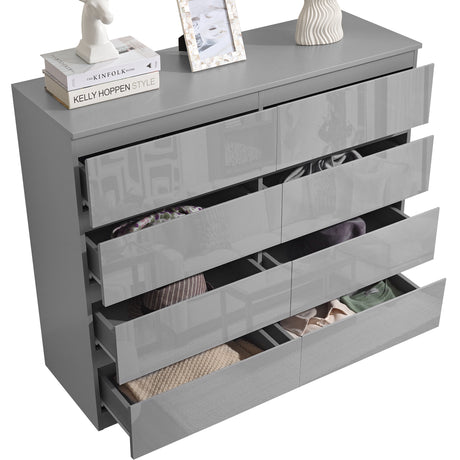 Low and Wide Chest of Drawers – A spacious and modern storage with multiple drawers for bedroom.