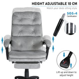 Luxury office chair with height adjustment of 10 cm for personalized comfort and support.