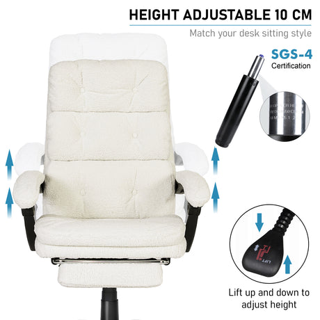 Luxury ergonomic office chair with 10 cm height adjustment for personalized comfort.