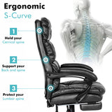 Luxury office chair in the UK with an ergonomic S-curve design for optimal back support.