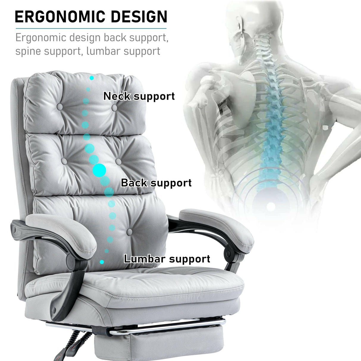 Luxury office chair with ergonomic design for optimal support and comfort.