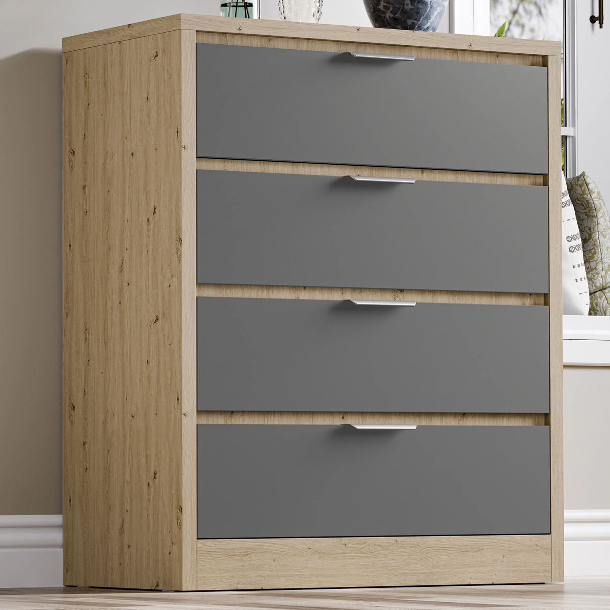 Skova 4 Drawer Chest of Drawers - Deep Chester Drawers