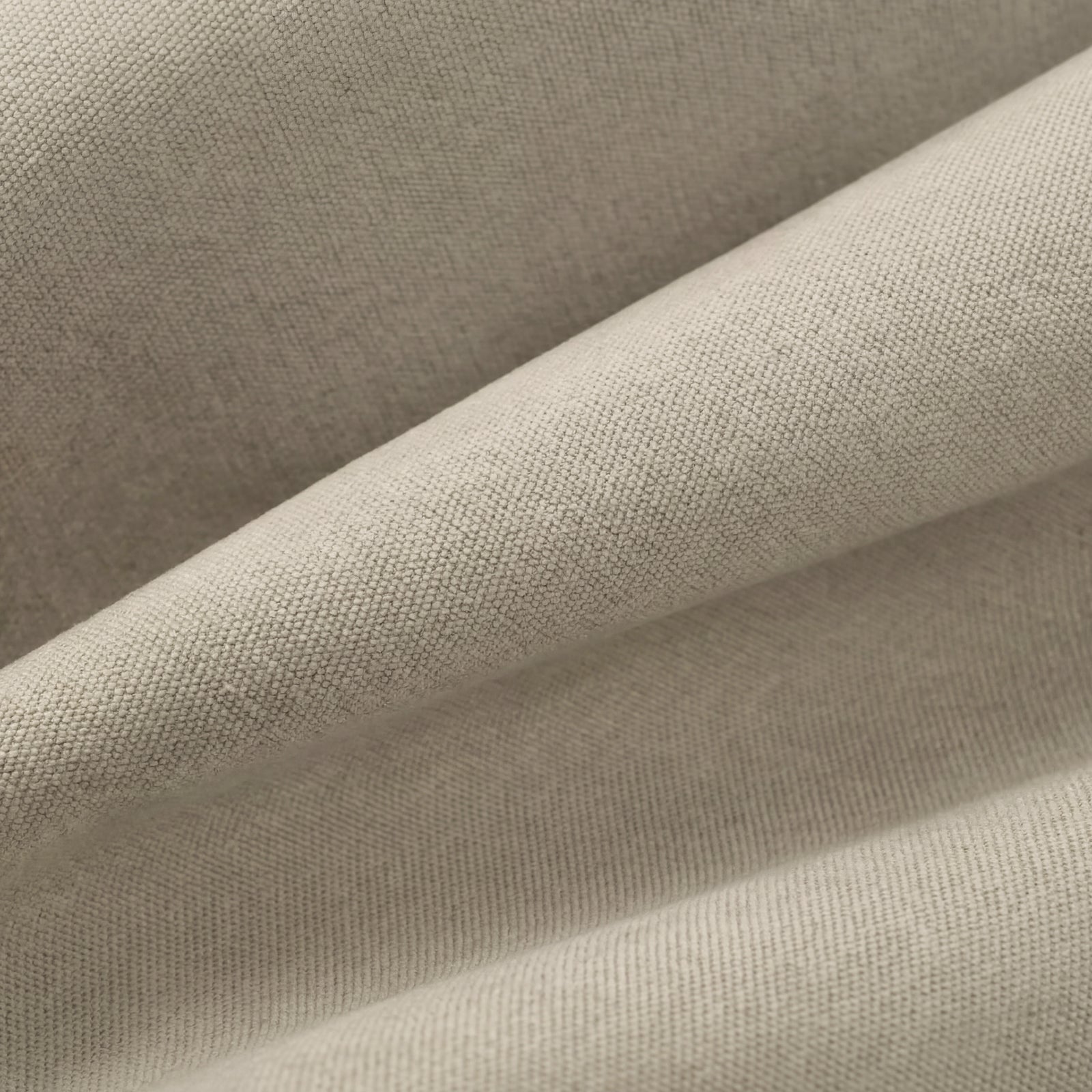 [Beige | King] Macro close-up of soft woven upholstery fabric showing tight weave and gentle folds