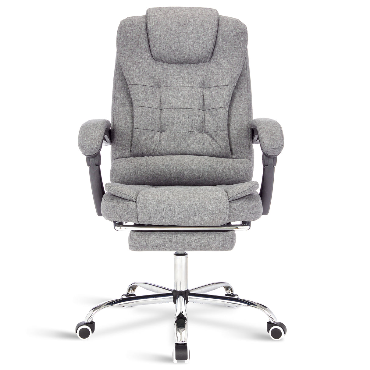 Manual recliner swivel chair with ergonomic design and comfortable fabric upholstery.