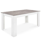 Marble grey dining table with a sleek design, perfect for elegant and modern dining rooms.