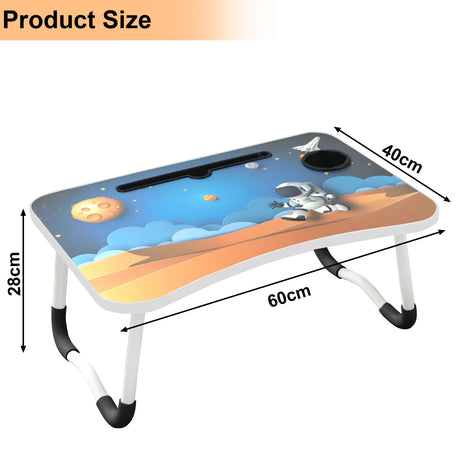 Mars-printed laptop table with unique design, perfect size: 28cm × 60cm × 40cm