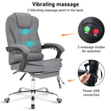 Massage heat office chair with 2 vibrating massage points in the back for relaxation.