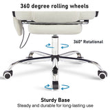 Massage office desk chair with 360-degree rolling wheels for enhanced mobility and comfort.