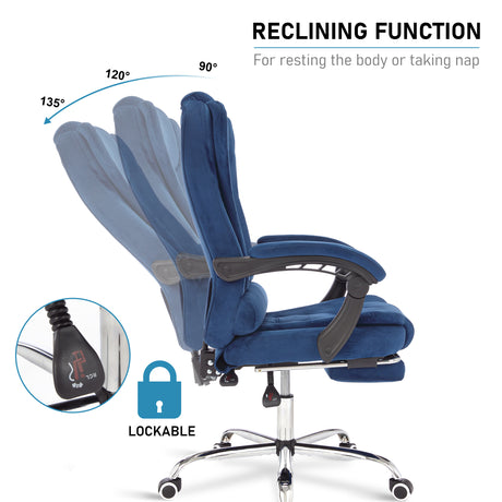 Massage reclining office chair with lockable feature by Blisswood, UK for ultimate comfort.