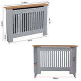 Medium grey radiator cover – stylish and modern heating cover (W: 111.5cm x H: 80.7cm x D: 19cm)