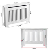 Chelsea White Radiator Cover,  Vertical Wooden Slats