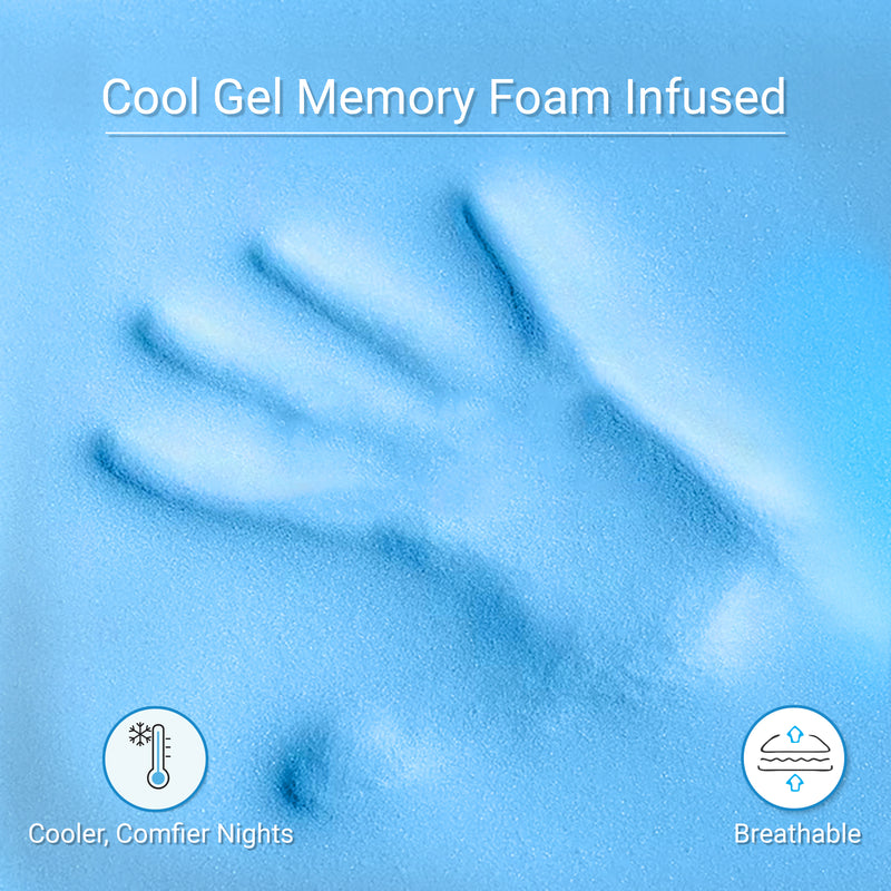 Blisswood Single 3ft Cool Gel Memory Foam Sprung Mattress 8"
