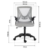 Mesh grey office chair for breathable comfort and ergonomic support.