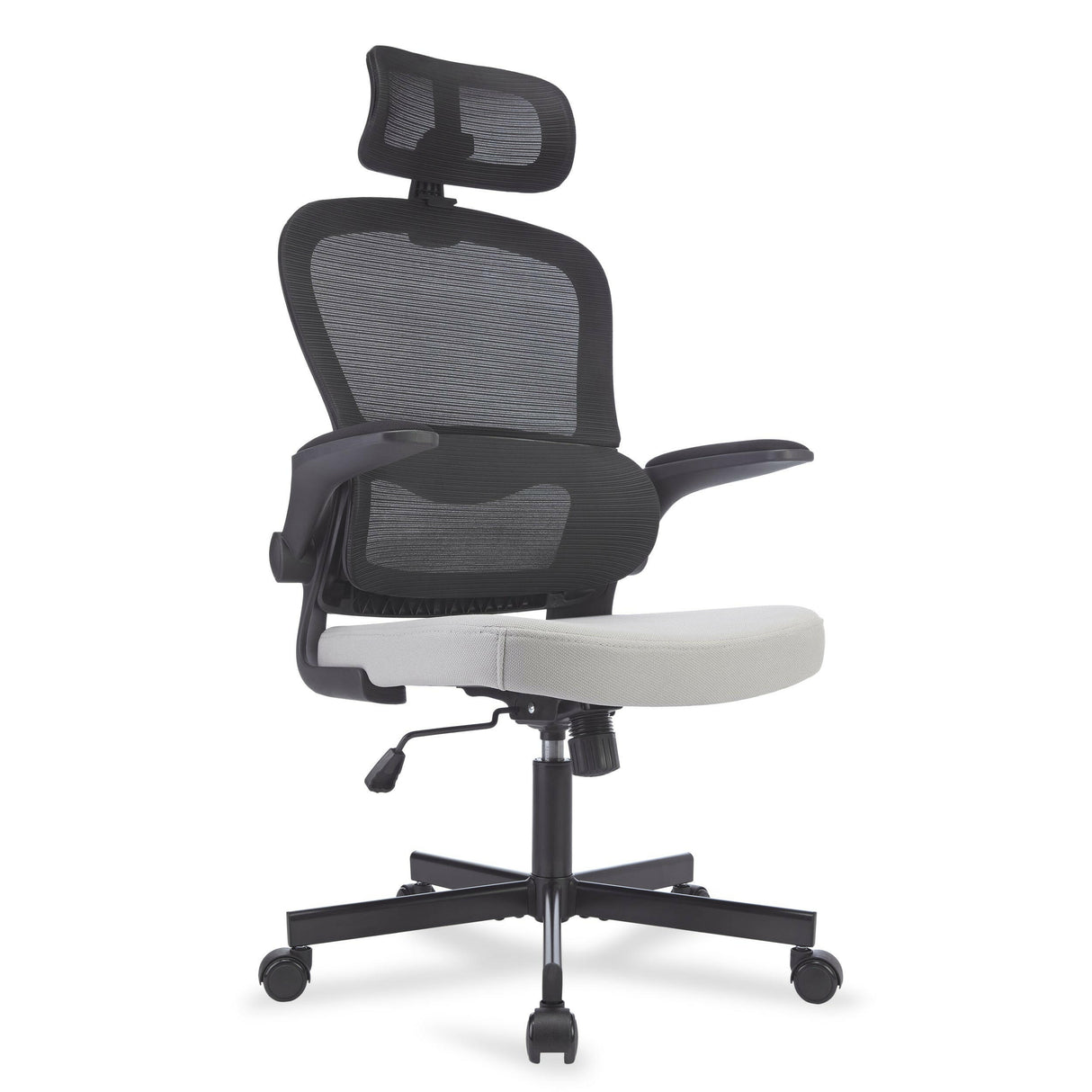 Shop durable grey-black mesh office chair for comfort and style in your workspace.