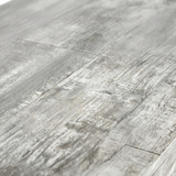 [Grey] Millwright sideboard close-up showing rough grey wood-grain effect tabletop texture