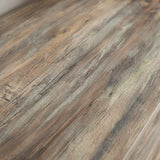 [Smokey Oak Effect] Millwright industrial sideboard close-up showing textured grain across the top