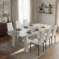 Milo Extendable Dining Table Set - Concrete Effect