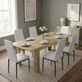 Milo Extendable Dining Table Set - Oak Effect
