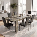 Milo Extendable Dining Table Set - Wooden Grey Effect