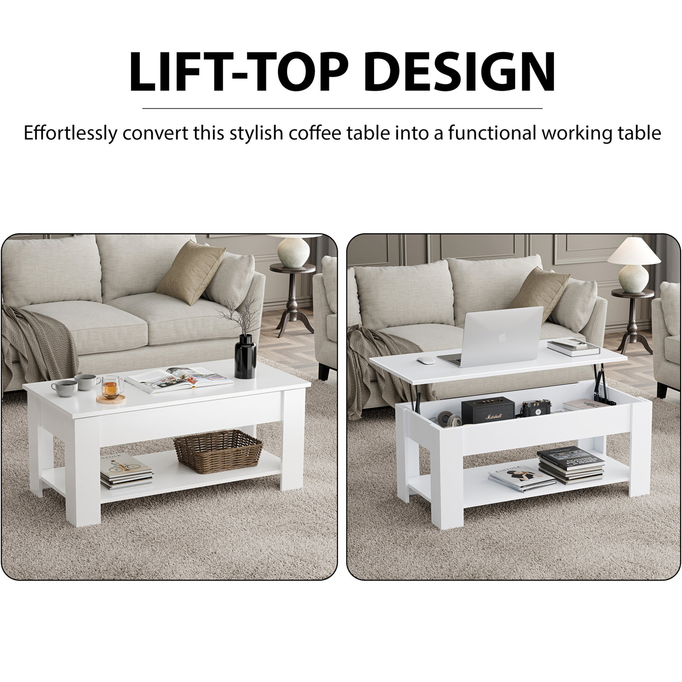 Blisswood Lift-Top Coffee Table With Storage