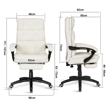 Modern luxury office chair with stylish design and precise chair dimensions for ultimate comfort.