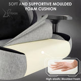 [Grey] Soft moulded foam cushion on Xstriker gaming chair offers high-elastic support for comfort during long gaming or work hours.