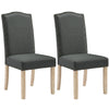 [Dark Grey | Set of 2] Nailhead dining chairs set of 2