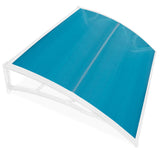 Blue color new door canopy, ideal for weather protection and durability.