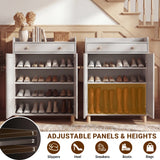 4-Tier Shoe Storage Cabinet with Adjustable Shelves Hallway