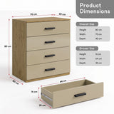 [Oak+Cashmere] oak-beige-4-drawer-chest-dimensions
